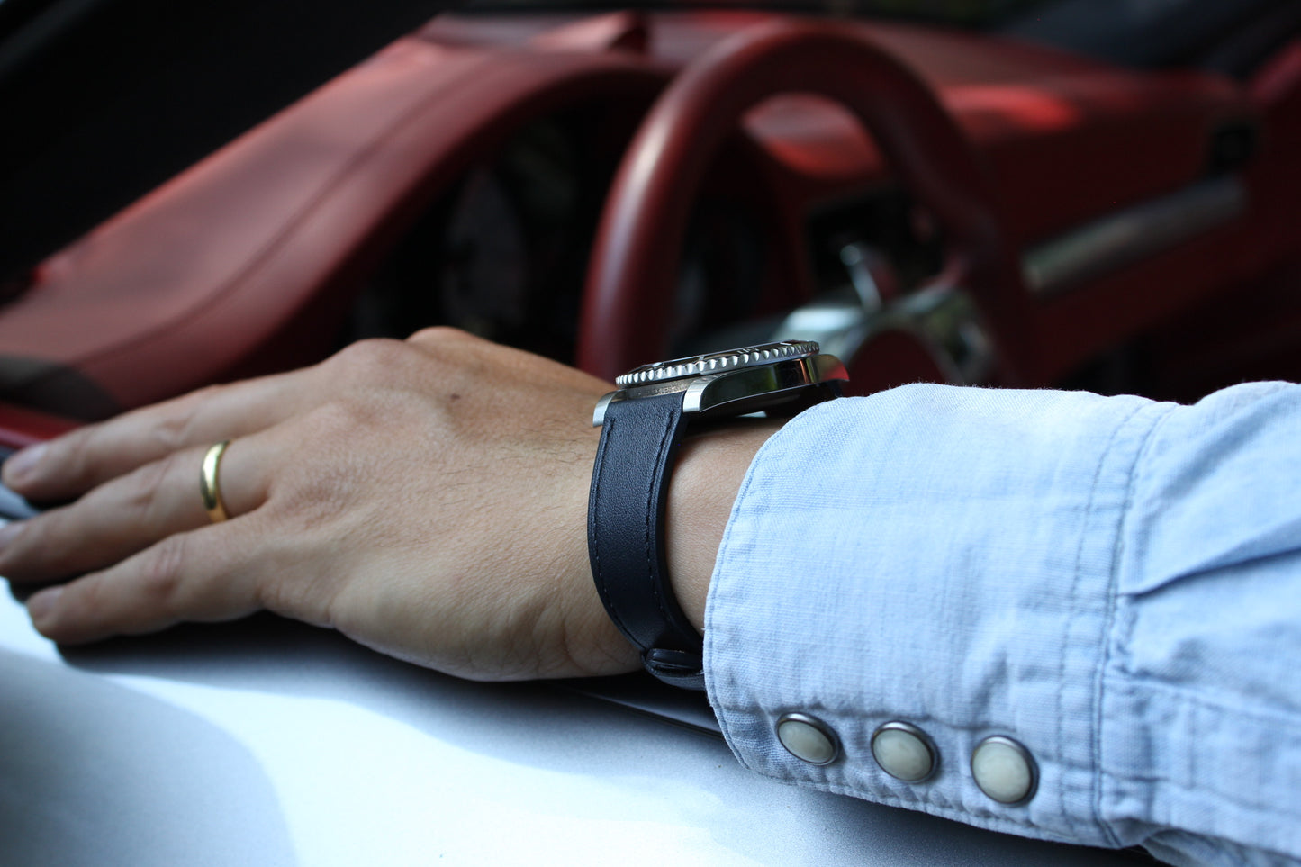 The Stanwich Watch Strap in Navy Blue