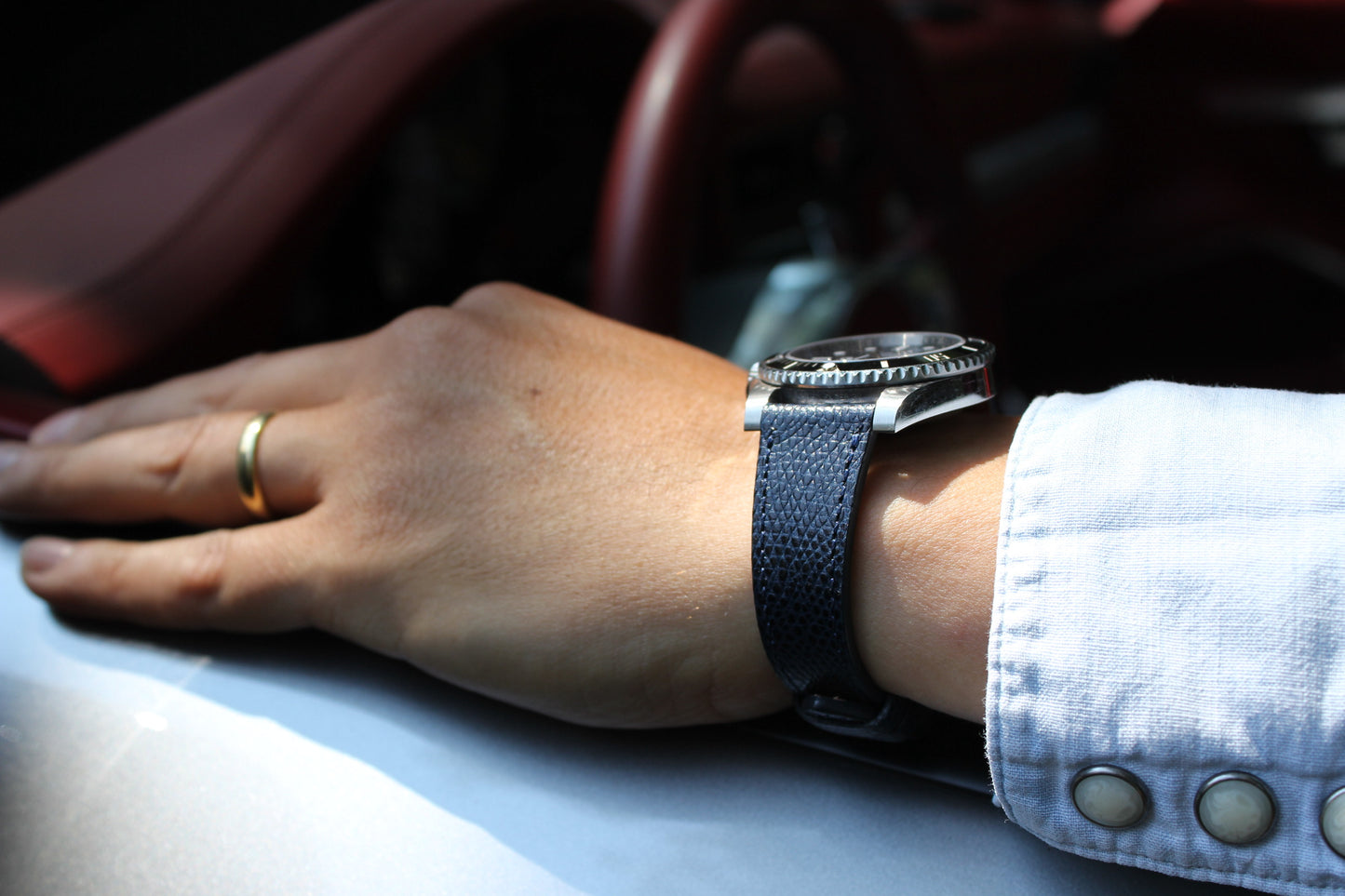 The Cognewaugh Watch Strap in Navy