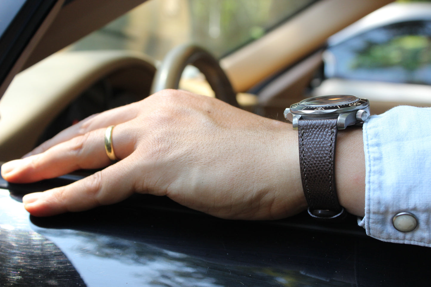 The Conyers Farm Watch Strap in Brown