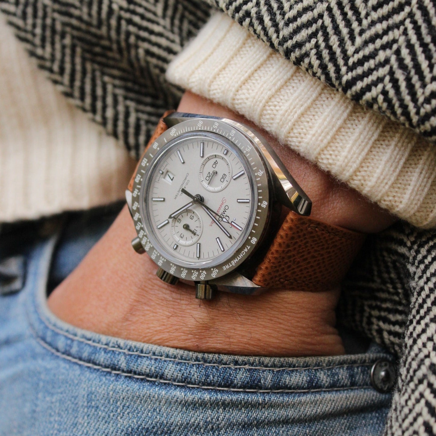 The White Birch Watch Strap in Light Whiskey