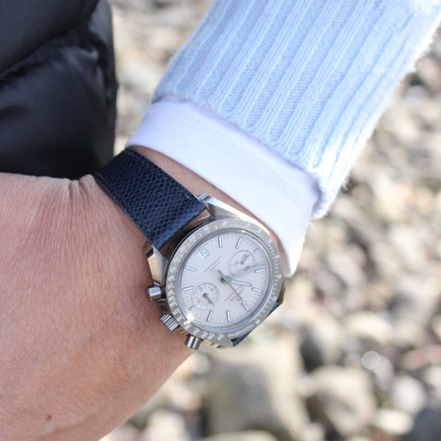 The Cognewaugh Watch Strap in Navy