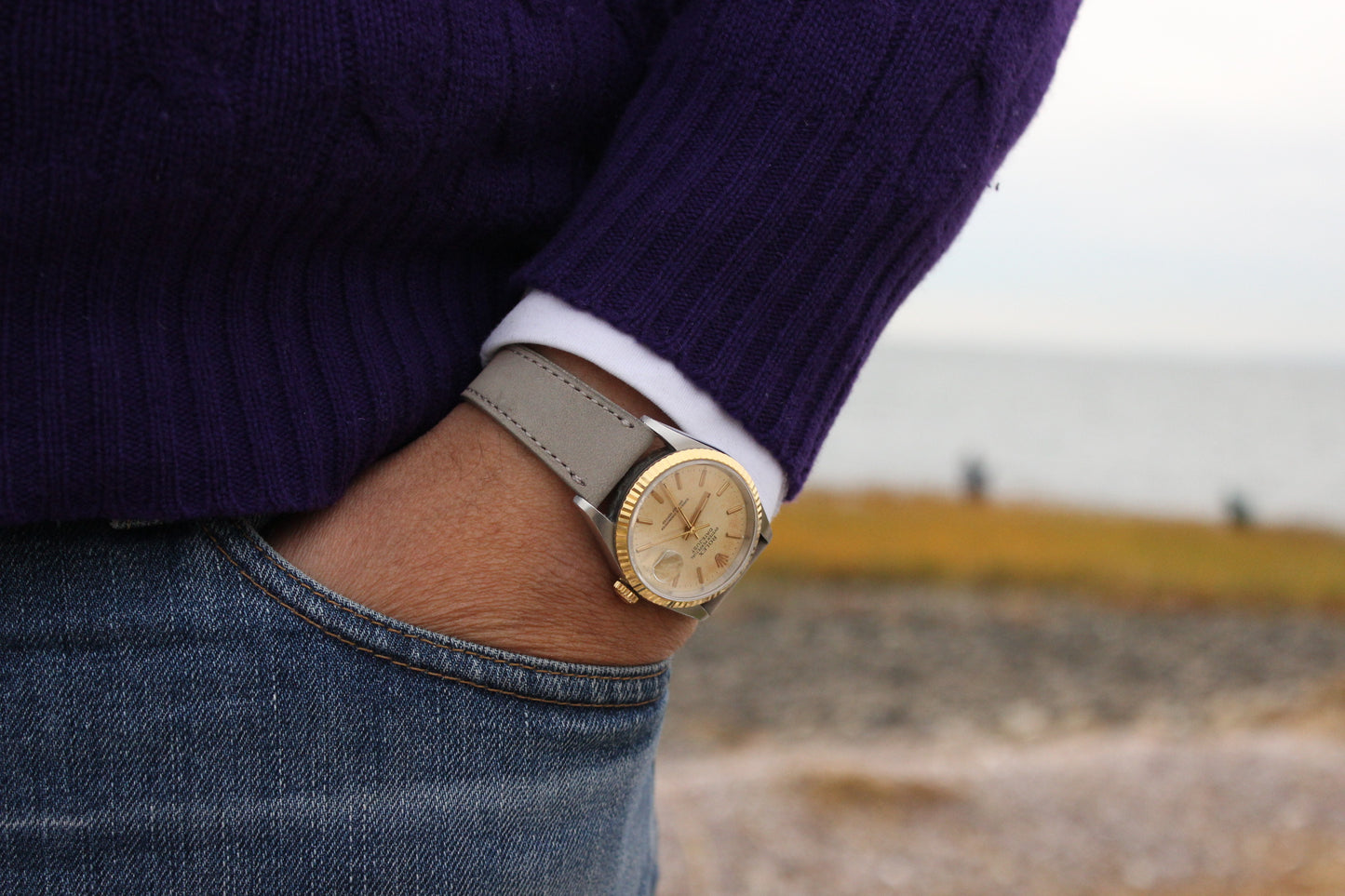 The Grahampton Watch Strap in Light Grey