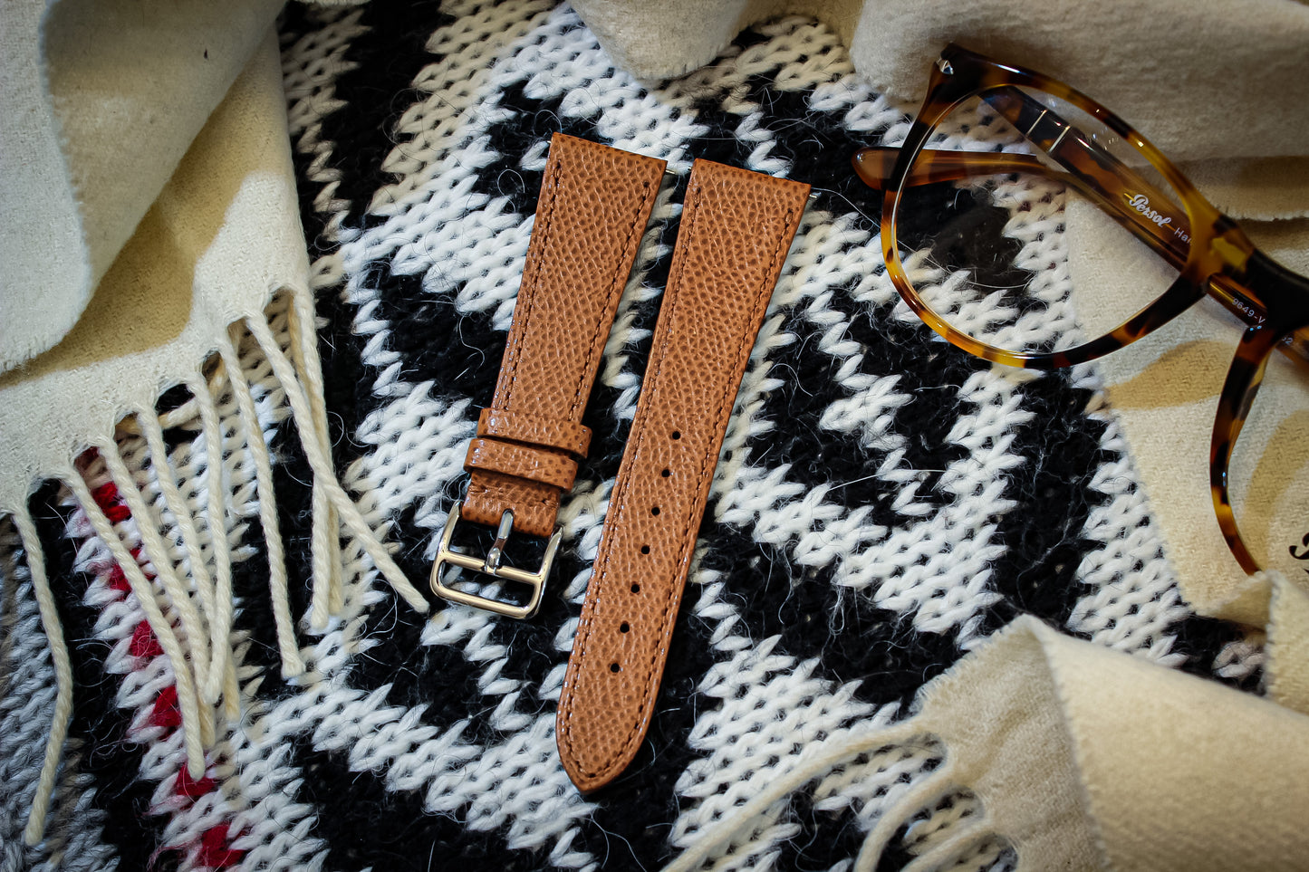 The White Birch Watch Strap in Light Whiskey