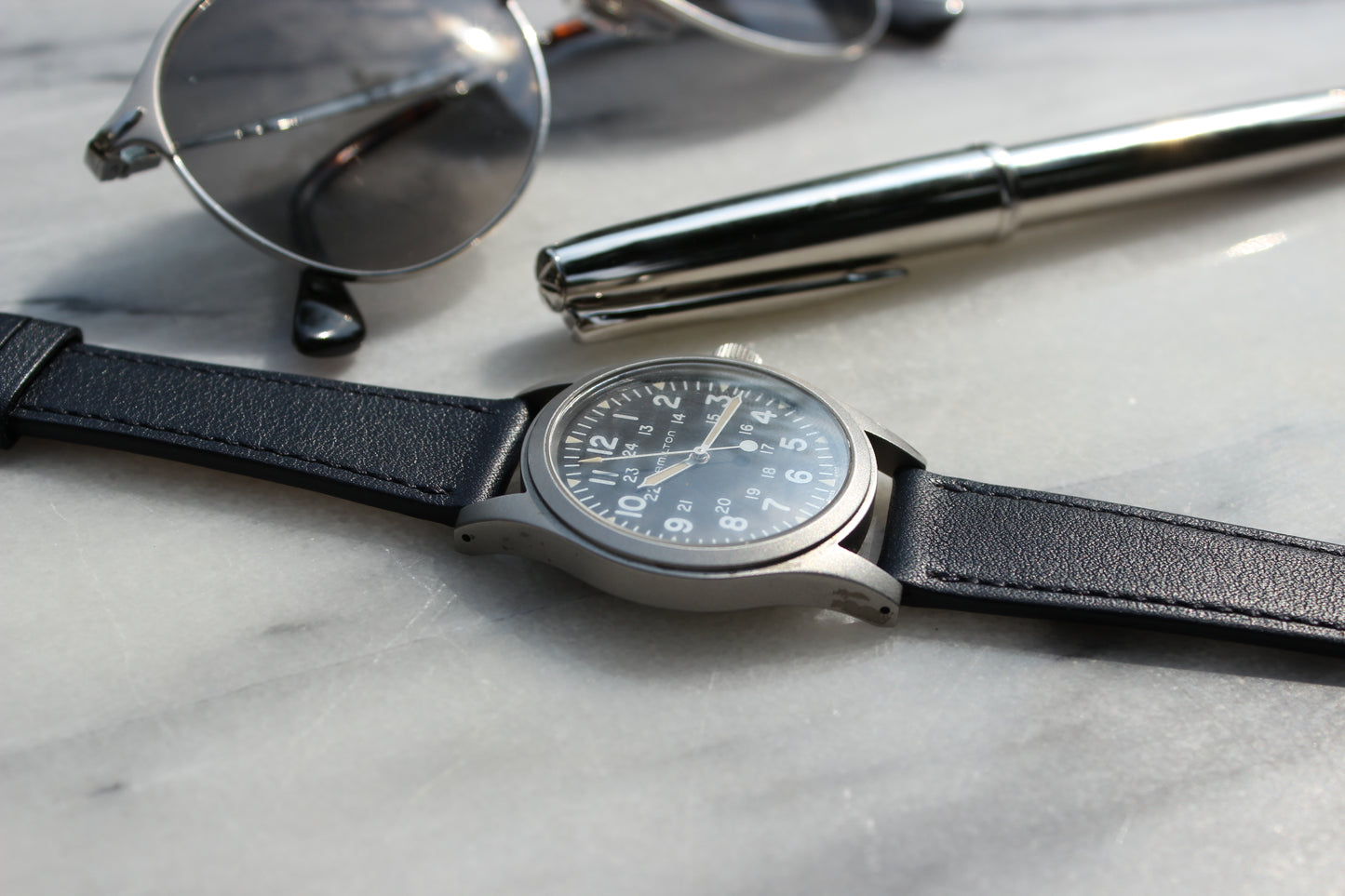 The Stanwich Watch Strap in Navy Blue