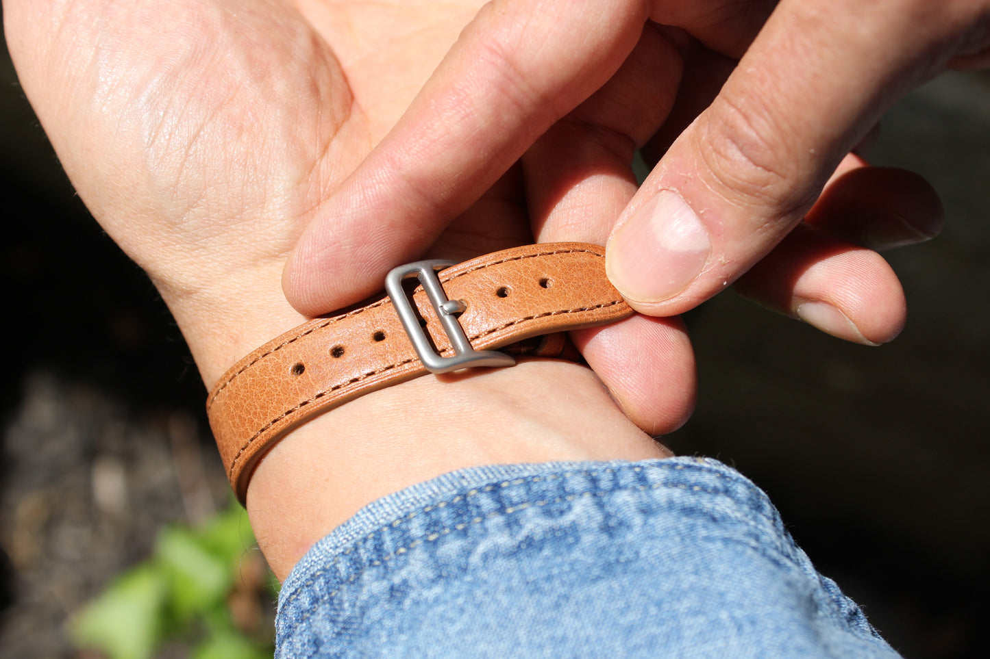 The Sound Beach Watch Strap in Light Whiskey