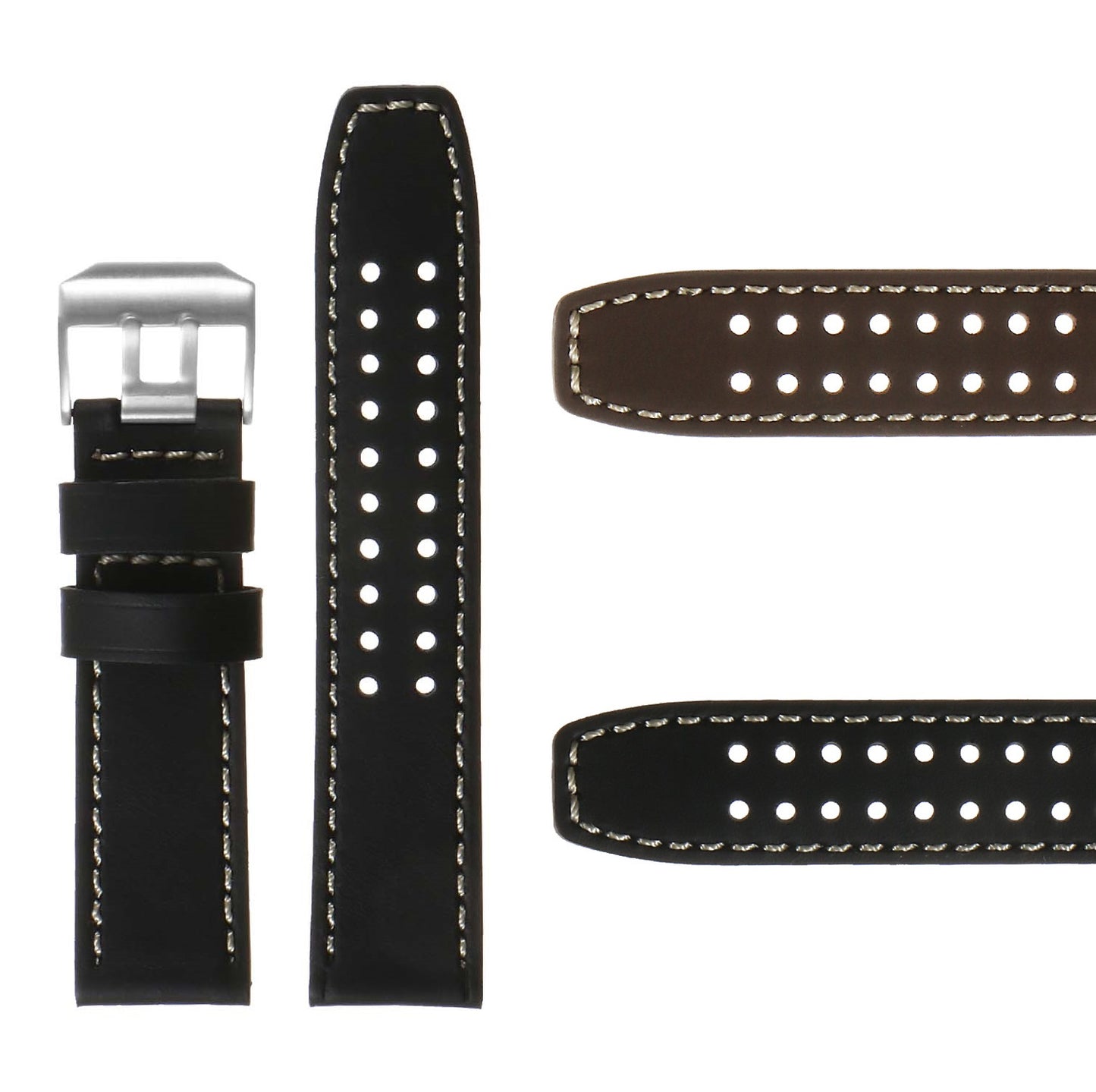 DASSARI 23mm Leather Watch Strap for Luminox Evo