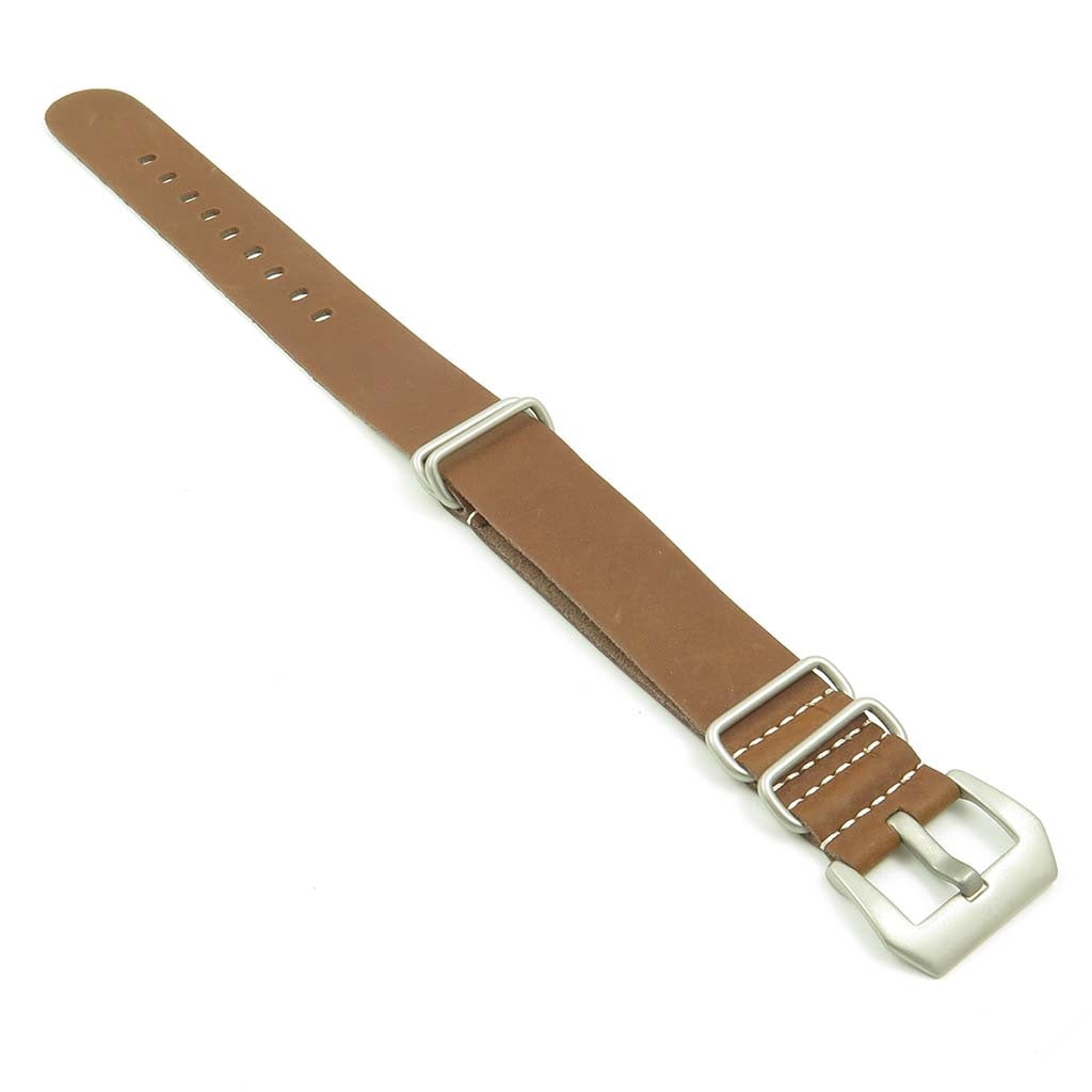 Leather NATO Strap w/ Pre-V Buckle