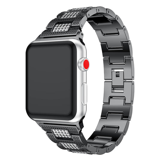 Stainless Steel Strap with Rhinestones for Apple Watch