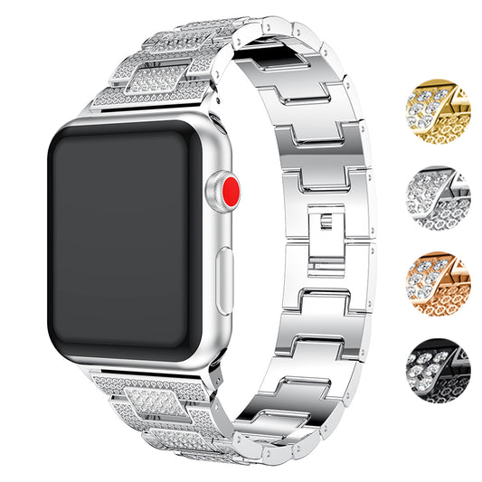 Stainless Steel Strap w/ Rhinestones for Fitbit Versa & Versa 2