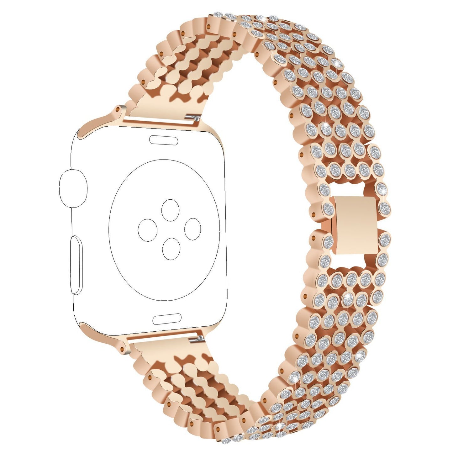 Rhinestone Alloy Bracelet for Apple Watch
