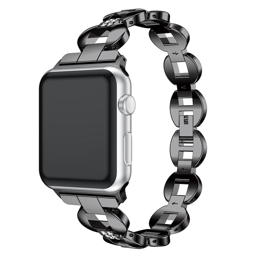Alloy Link Bracelet with Rhinestones for Apple Watch