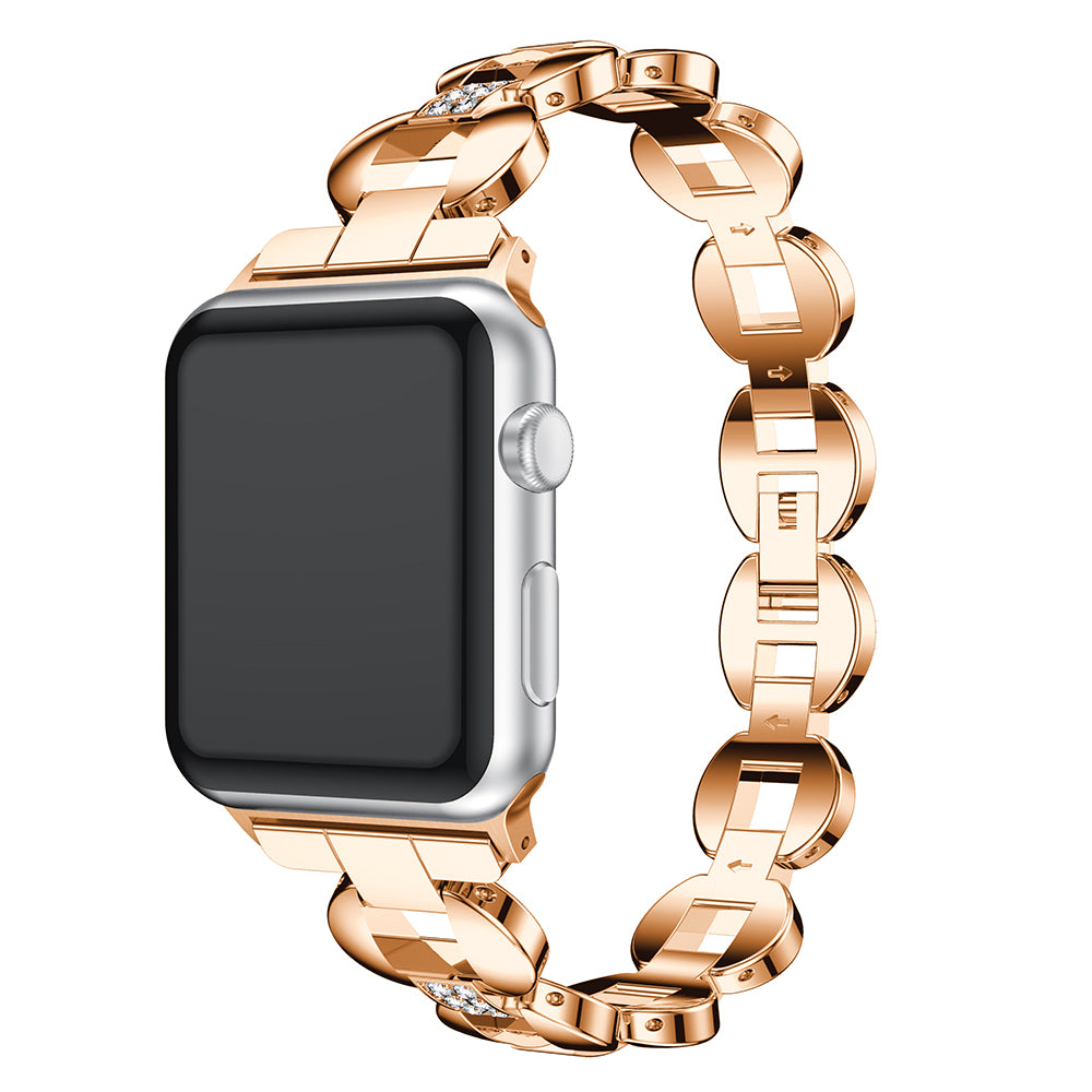 Alloy Link Bracelet with Rhinestones for Apple Watch