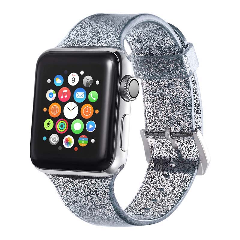 Glitter Rubber Strap for Apple Watch
