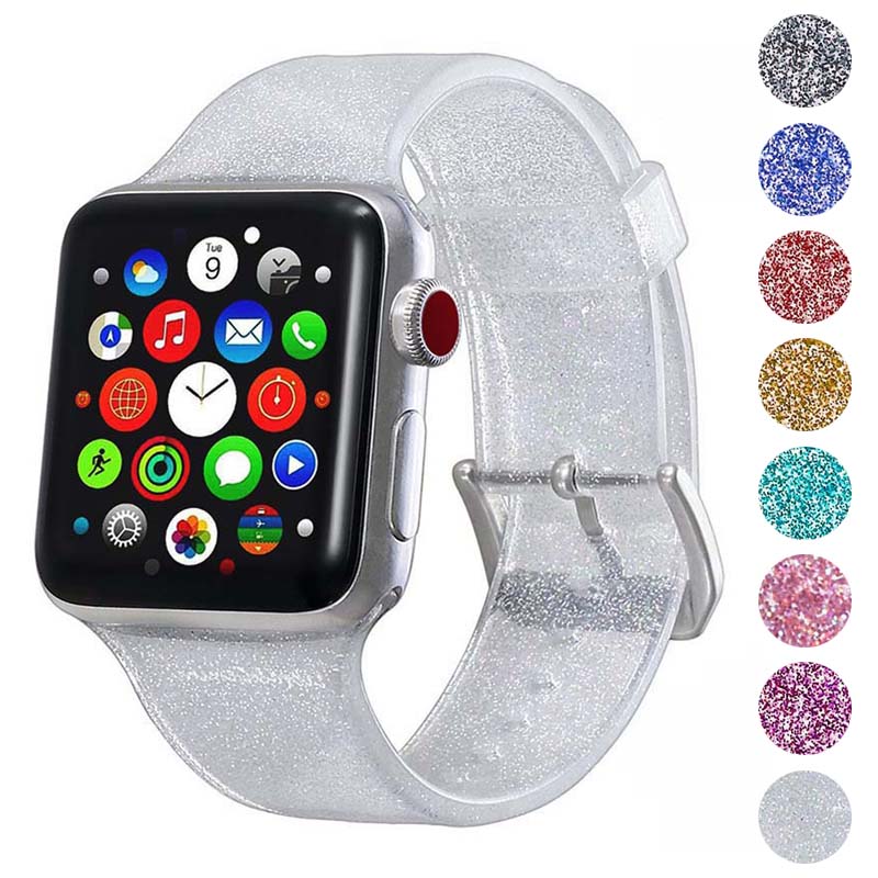 Glitter Rubber Strap for Apple Watch