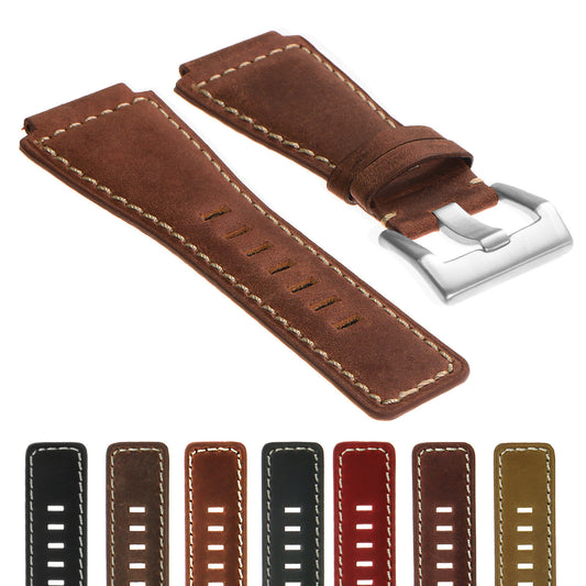 DASSARI Vintage Leather Strap for Bell & Ross