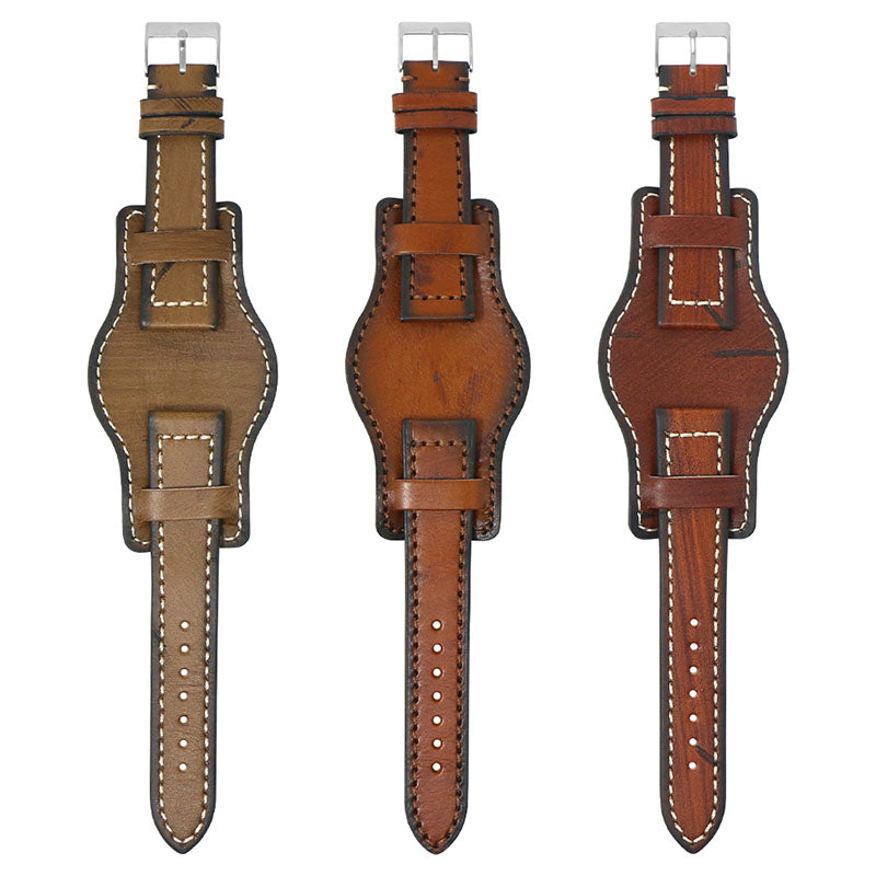 DASSARI Analogue Vintage Leather Bund Strap