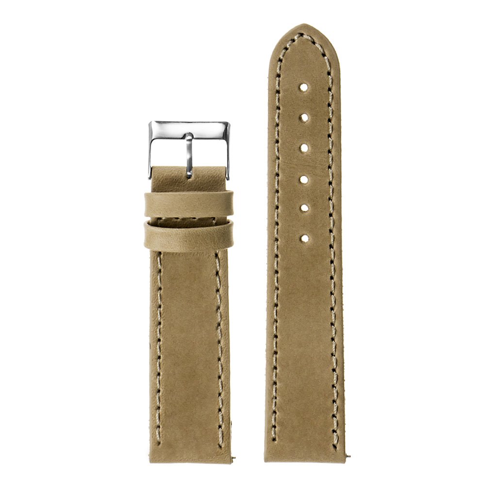 Vintage Top Grain Leather Watch Strap, Short Length