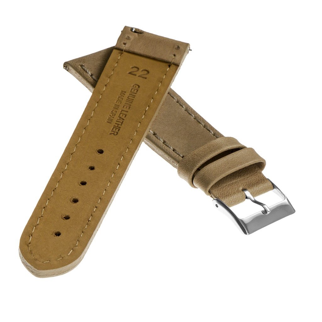 Vintage Top Grain Leather Watch Strap, Short Length