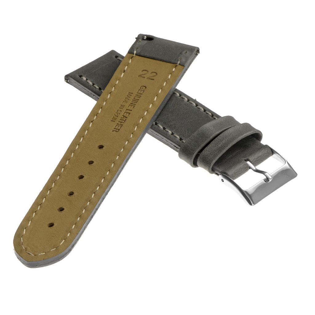 Vintage Top Grain Leather Watch Strap, Regular Length