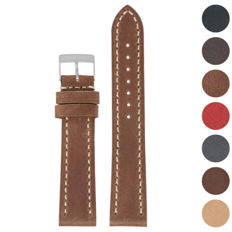 19mm Vintage Leather Strap (Short, Standard, Extra Long)