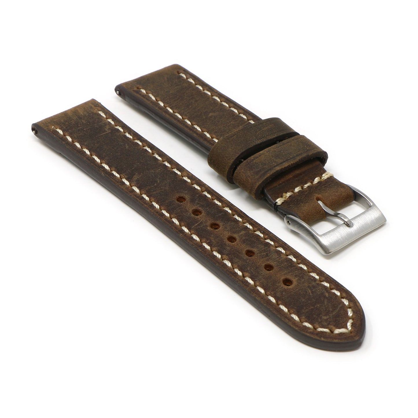 24mm Vintage Leather Smart Watch Strap (Short, Standard, Long)