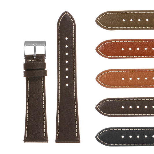 DASSARI Classic Pebbled Leather Watch Band