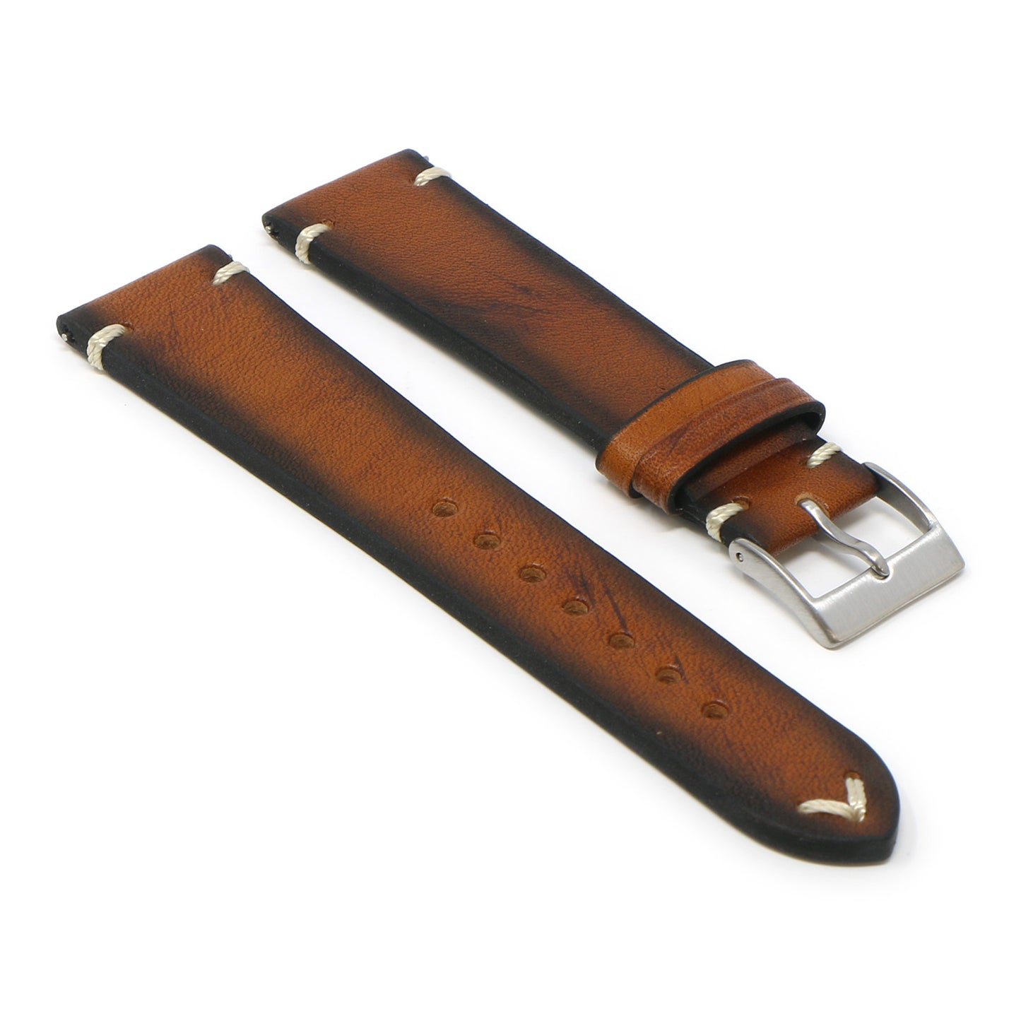 DASSARI Kingwood II Premium Vintage Leather Strap for Fitbit Charge 4 & Charge 3