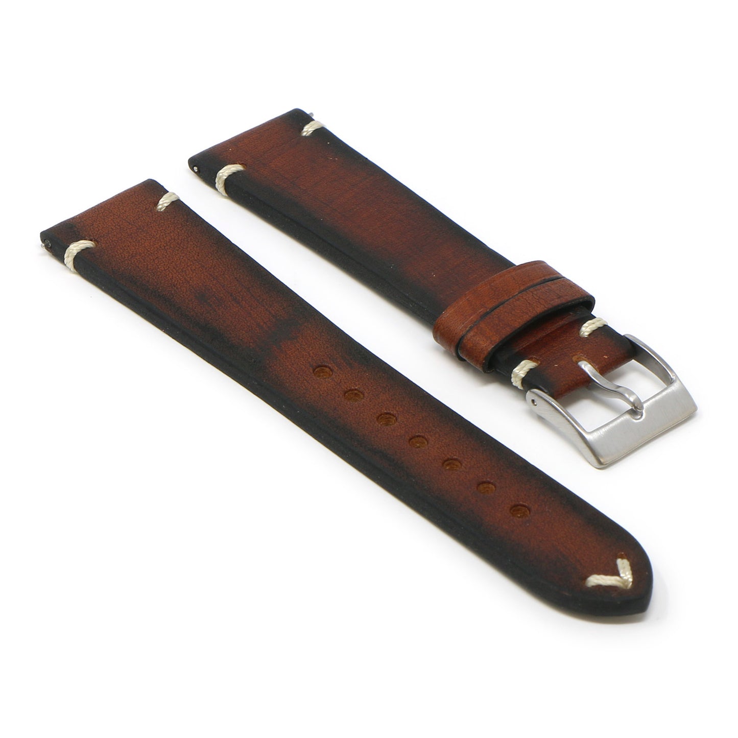 DASSARI Kingwood II Premium Vintage Leather Strap for Fitbit Charge 4 & Charge 3