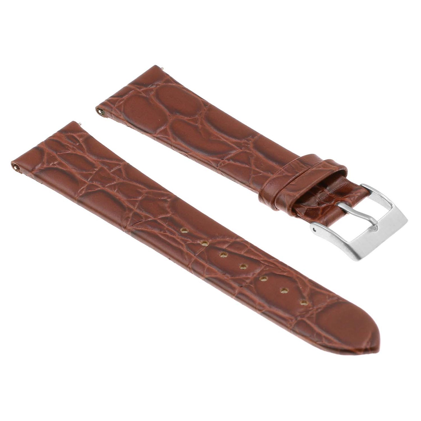 Alligator Embossed Leather Dress Watch Band By DASSARI