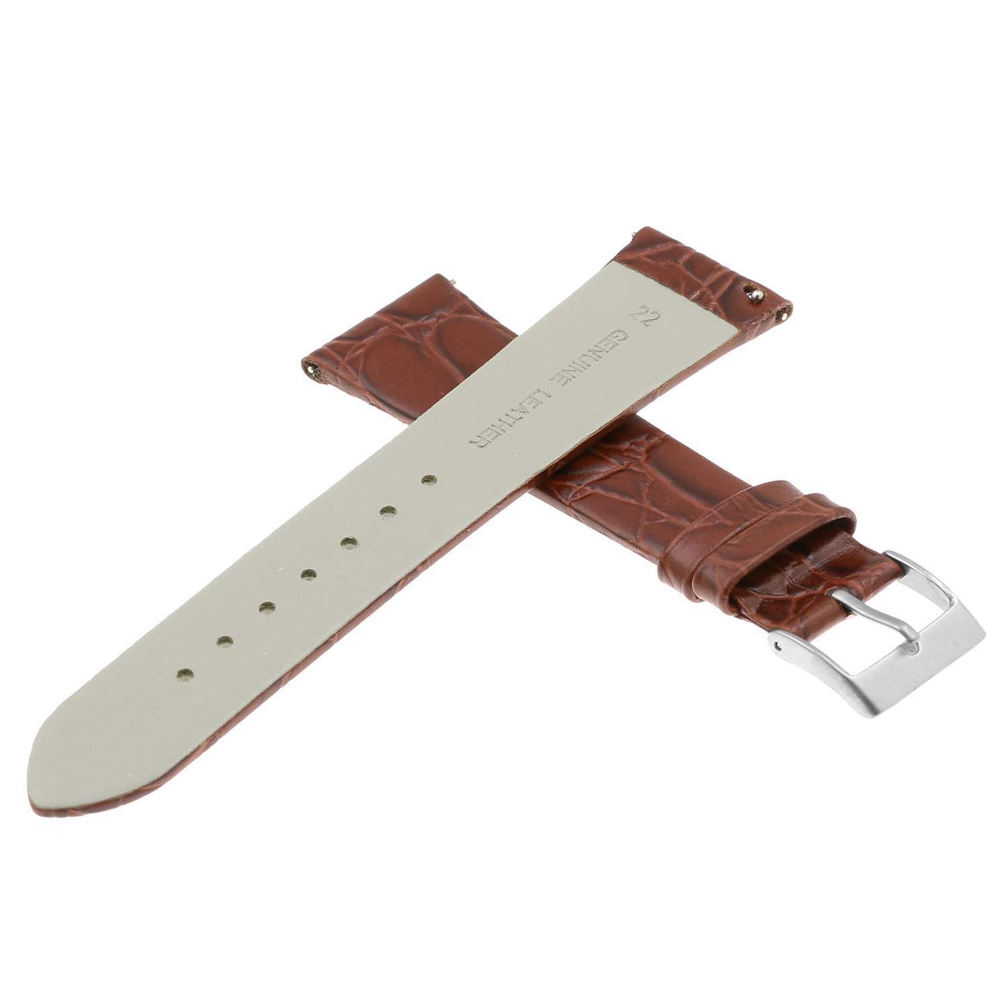 Alligator Embossed Leather Dress Watch Band By DASSARI