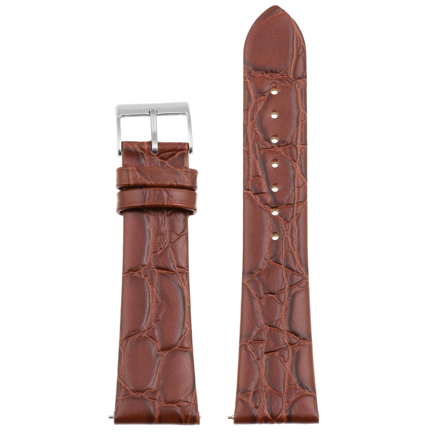 Alligator Embossed Leather Dress Watch Band By DASSARI