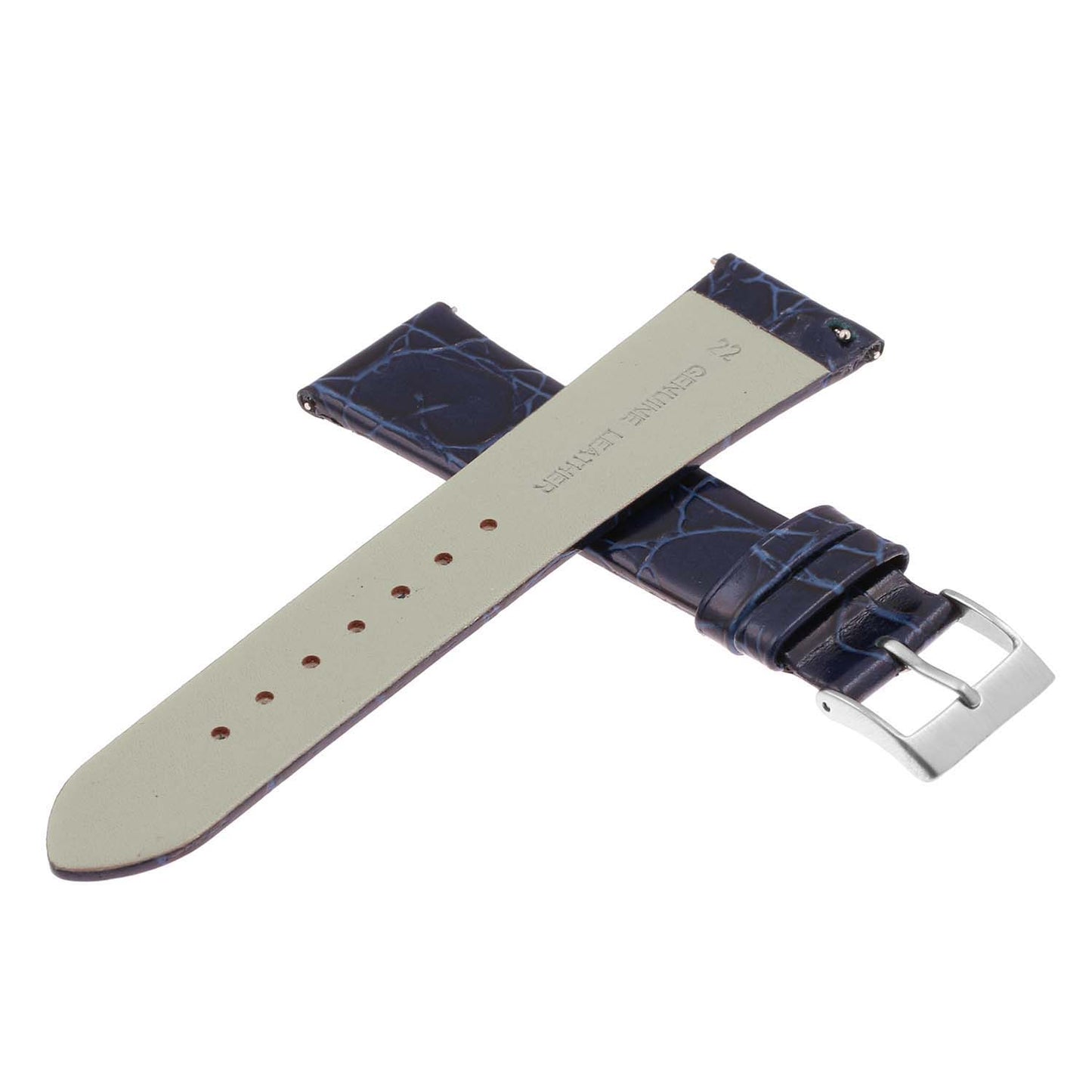 Alligator Embossed Leather Dress Watch Band By DASSARI