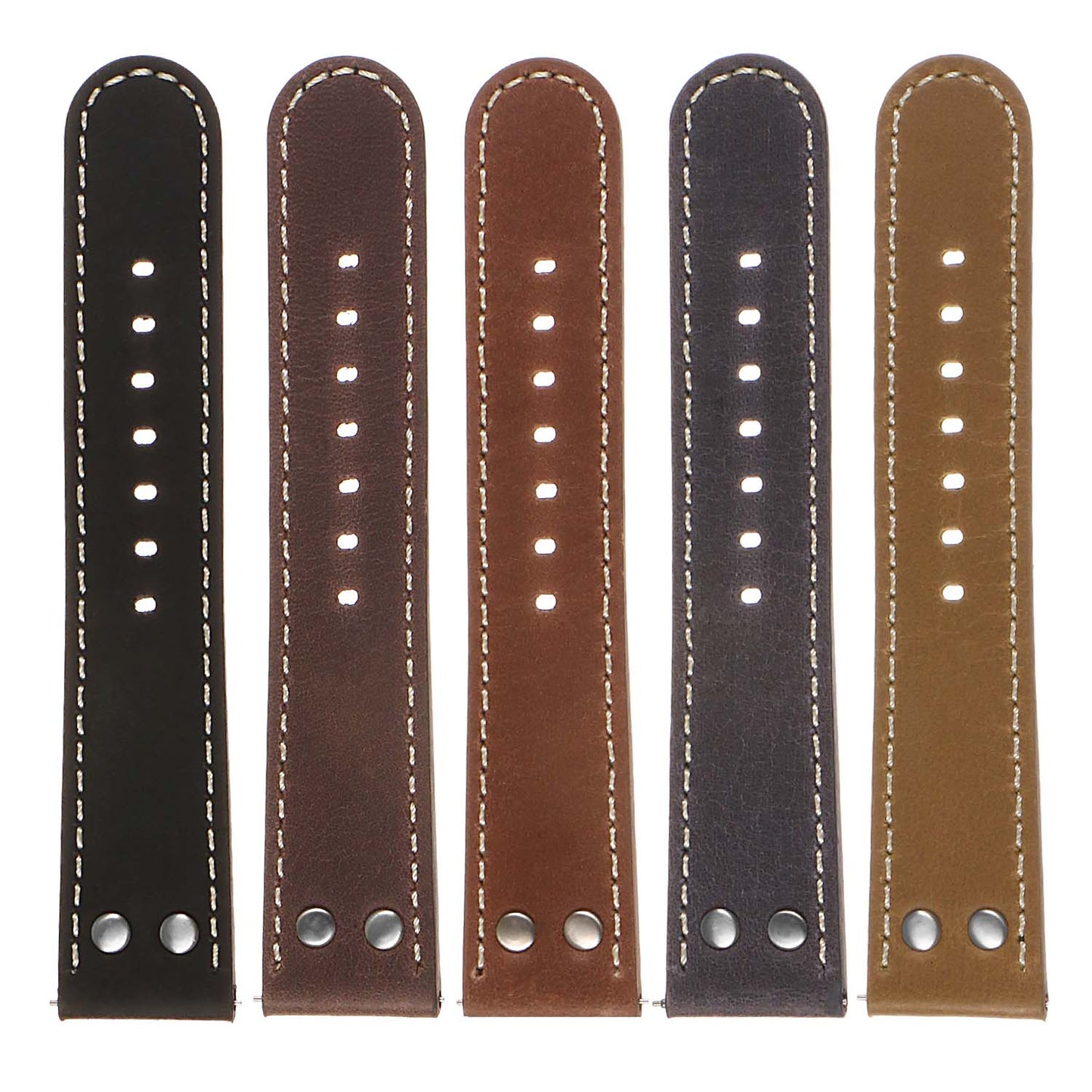 DASSARI Vintage Leather Pilot Strap for Garmin Vivoactive 4