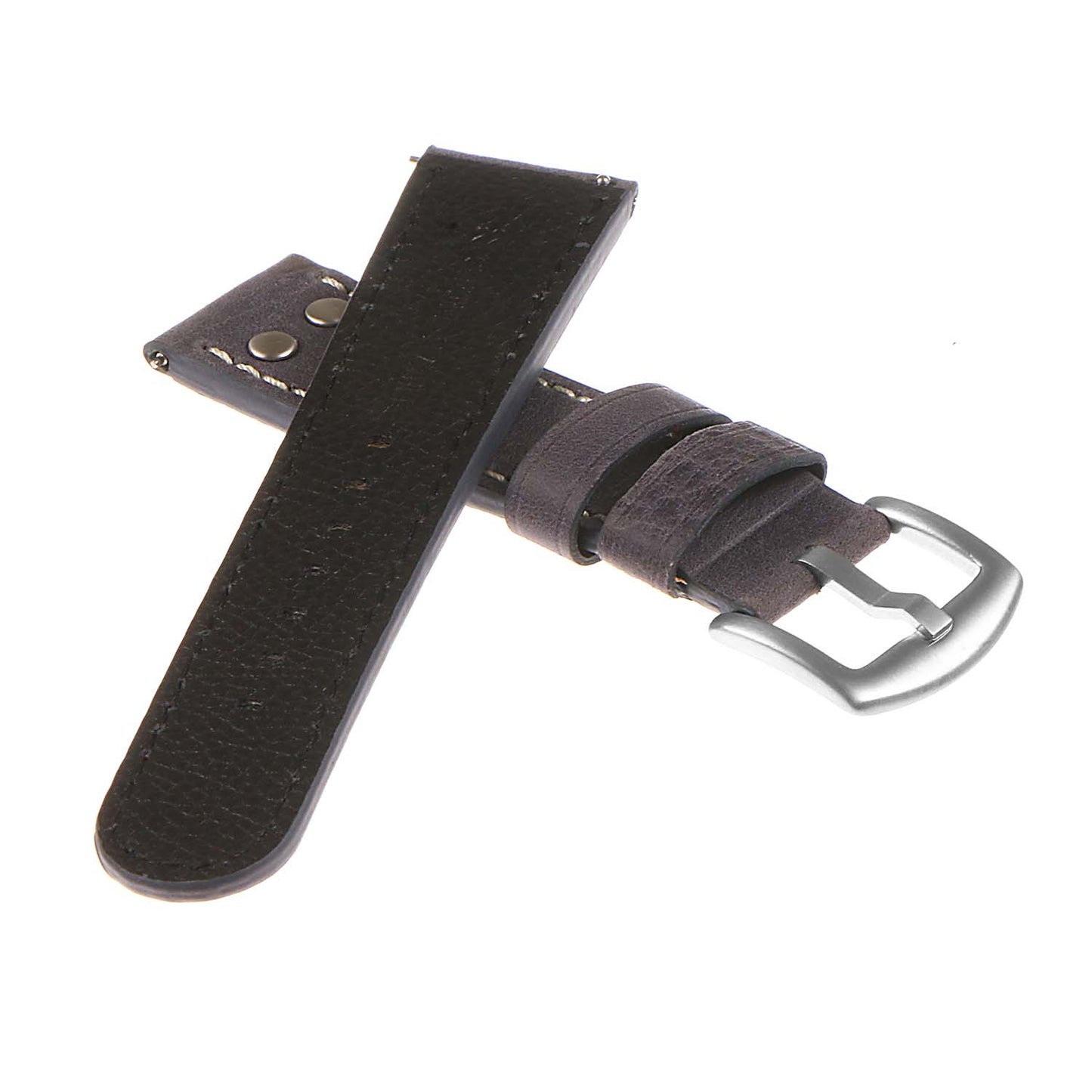 DASSARI Vintage Leather Pilot Strap w/ Rivets for OnePlus Watch