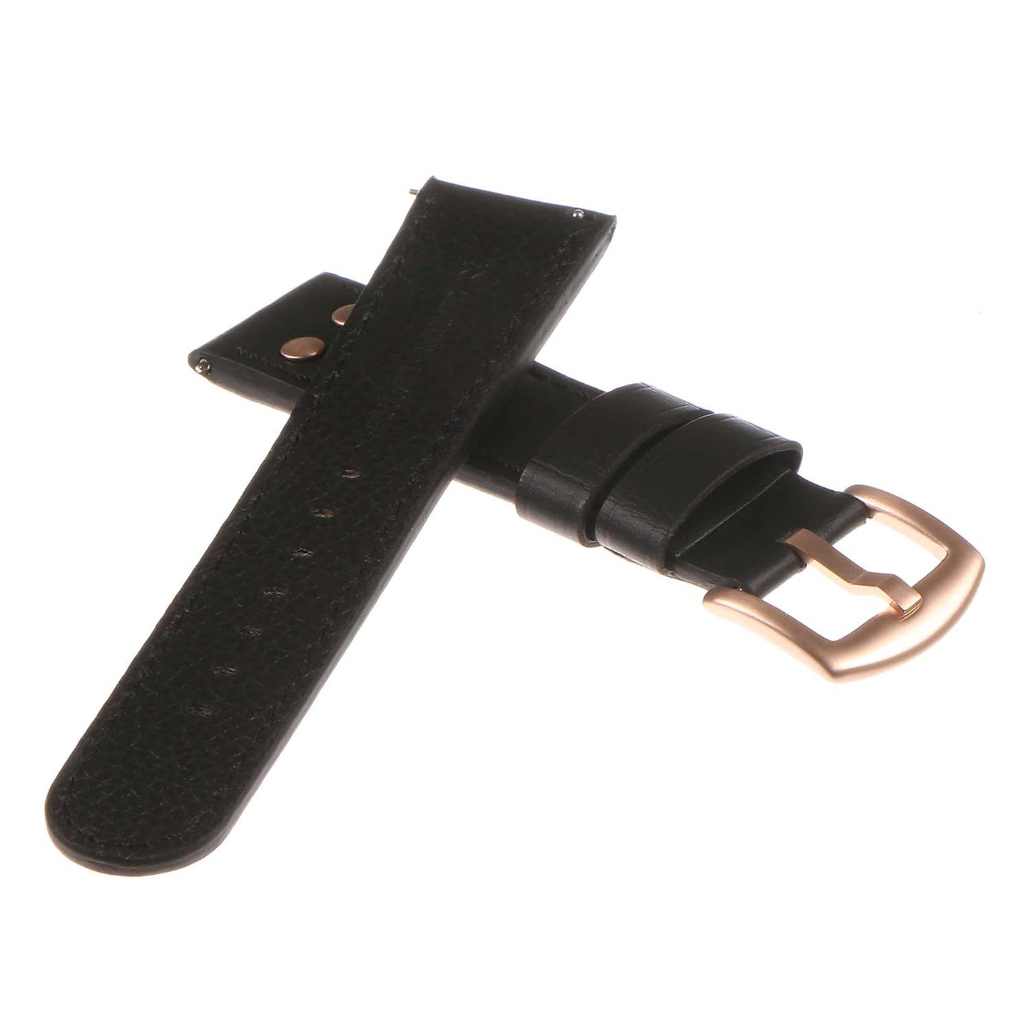 DASSARI Pilot Leather Watch Band w/ Rose Gold Rivets