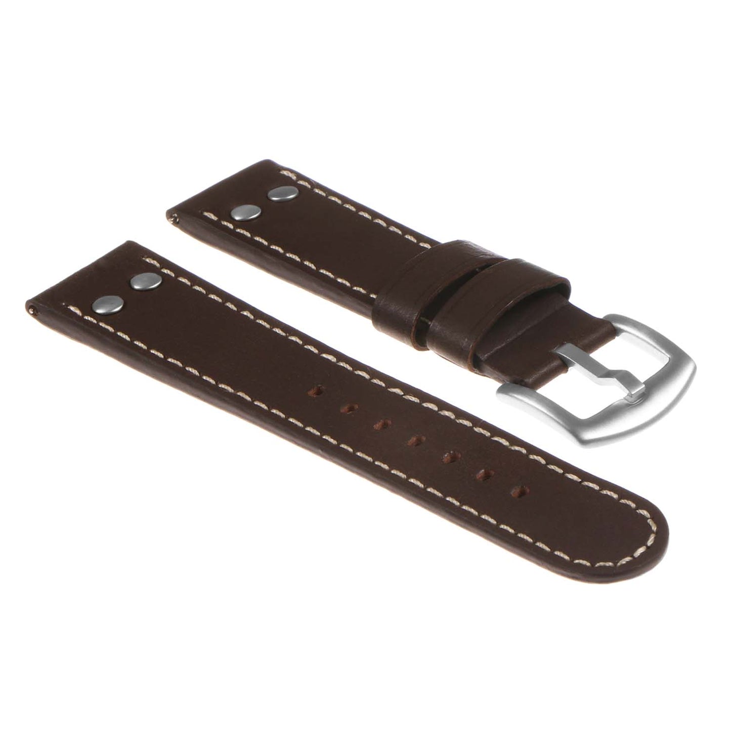 DASSARI Pilot Leather Watch Band w/ Rivets for Apple Watch