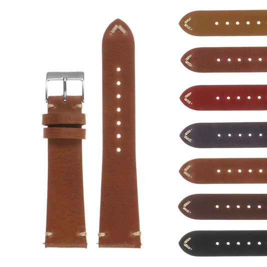 Dassari Tribute II Vintage Italian Leather Quick Release Watch Strap