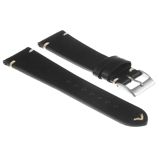 DASSARI Hand-Stitched Classic Leather Watch Strap for Samsung Galaxy Watch 3