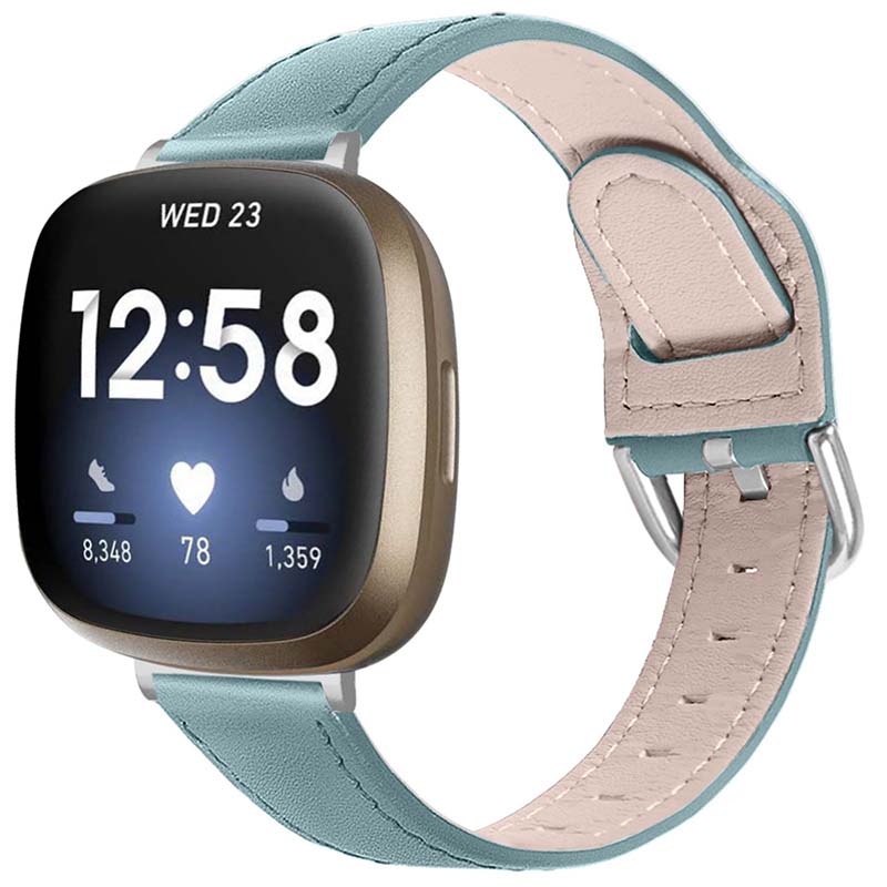 Buckle-and-Tuck Leather Strap for Fitbit Sense