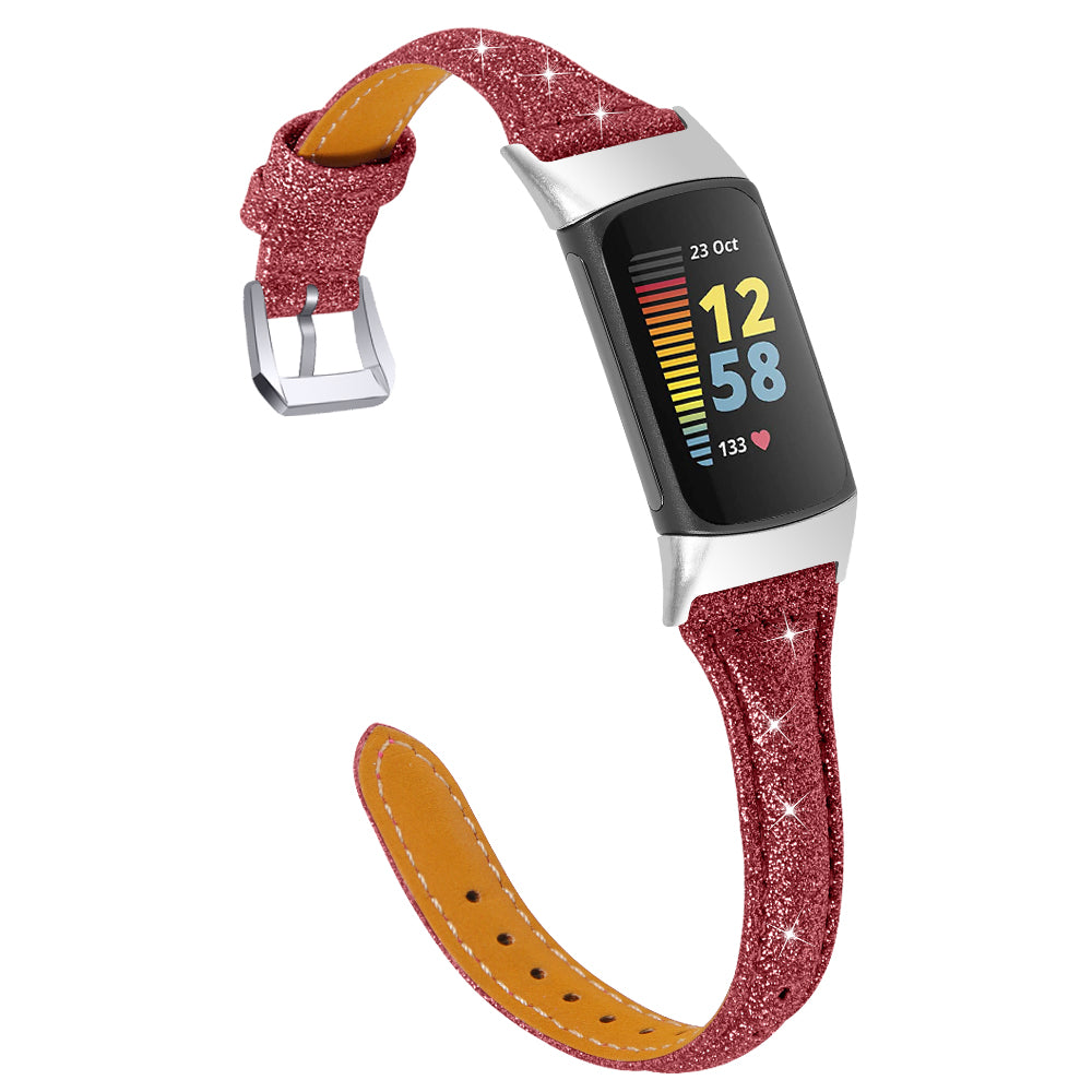 Sparkling Leather Strap for Fitbit Charge 5