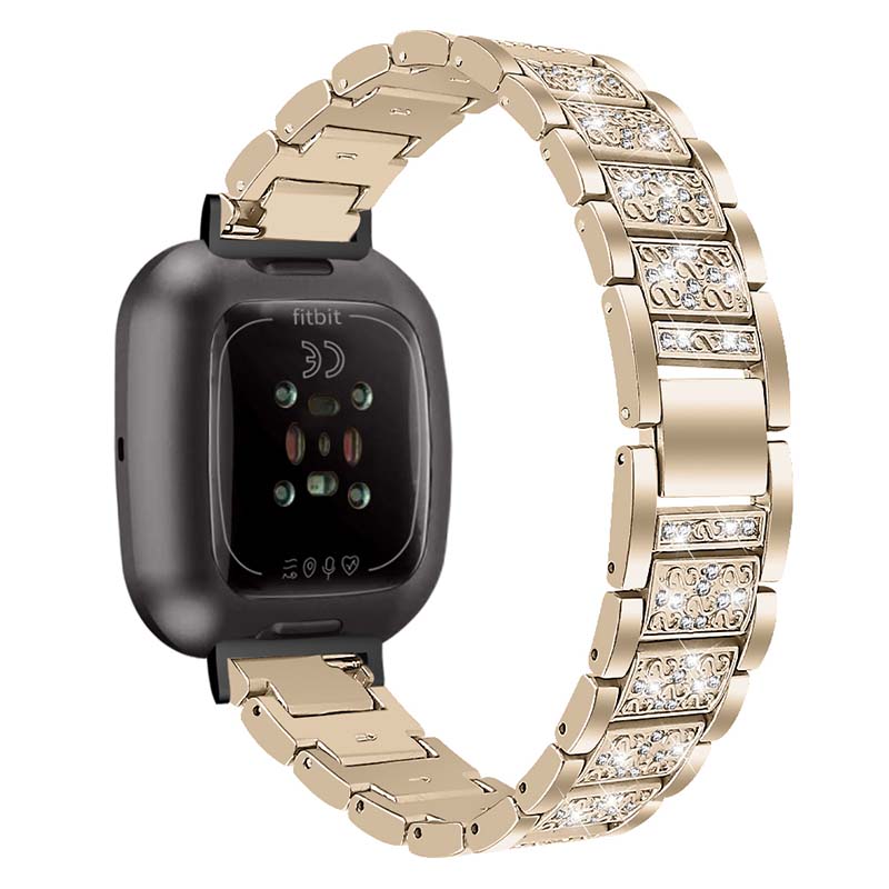 Stainless Steel Bracelet with Rhinestones for Fitbit Sense