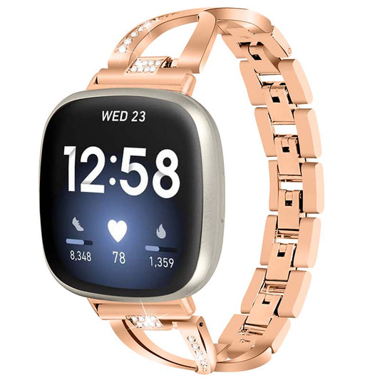 Jewelry Bracelet with Rhinestones for Fitbit Sense