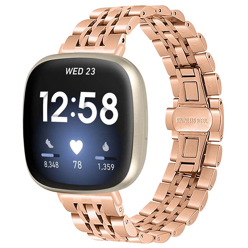 Stainless Steel Bracelet with Hidden Clasp for Fitbit Sense