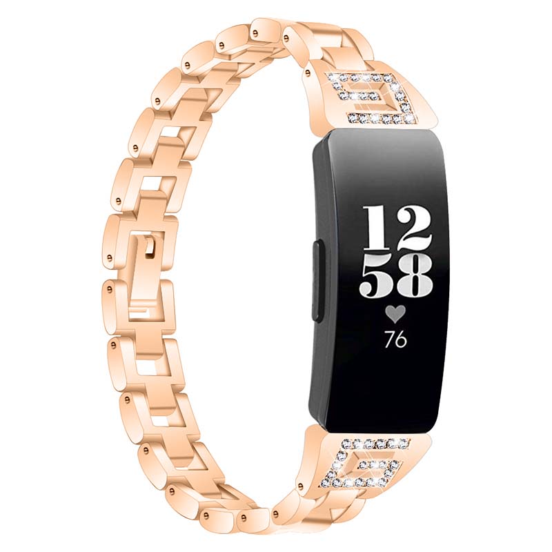 Alloy Link Band with Rhinestones for Fitbit Inspire 2