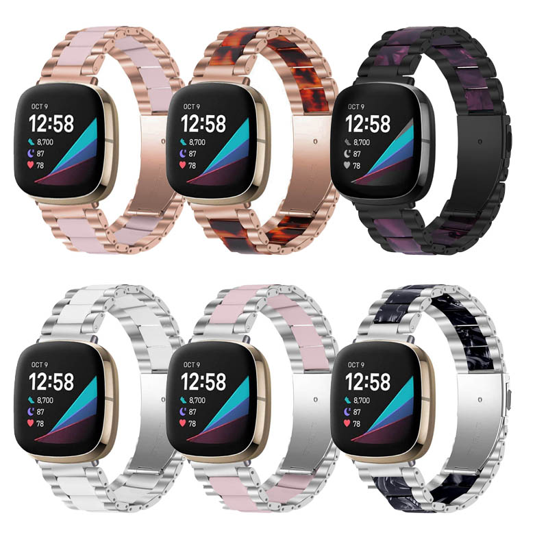 Stainless Steel & Resin Band for Fitbit Sense