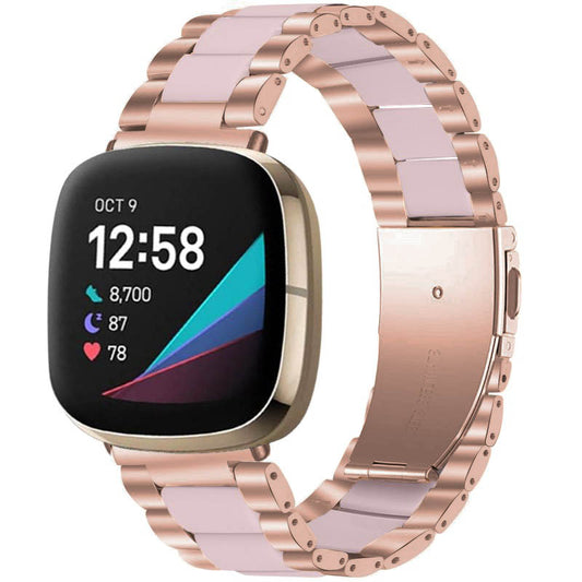 Stainless Steel & Resin Band for Fitbit Sense