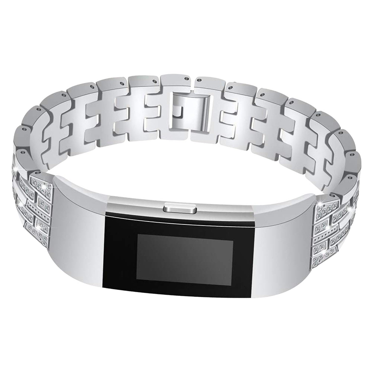 For Fitbit Charge 6 5 Bling Stainless Steel Band Bracelet