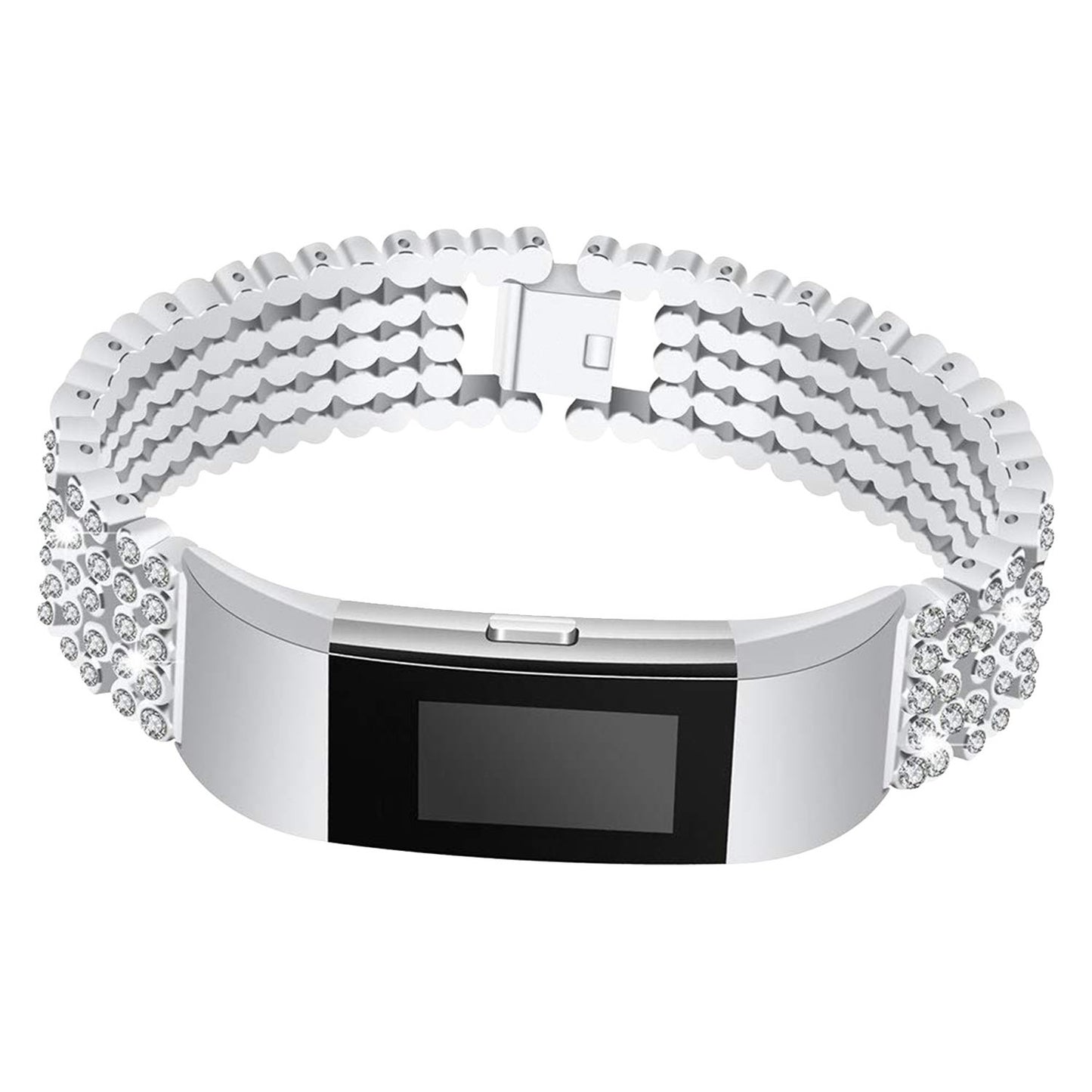 Metal Rhinestone Bracelet for Fitbit Charge 2