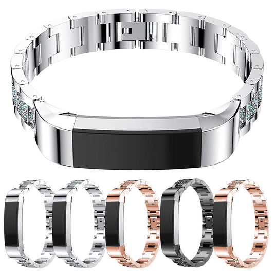 Stainless Steel Rhinestone Strap for Fitbit Alta & HR