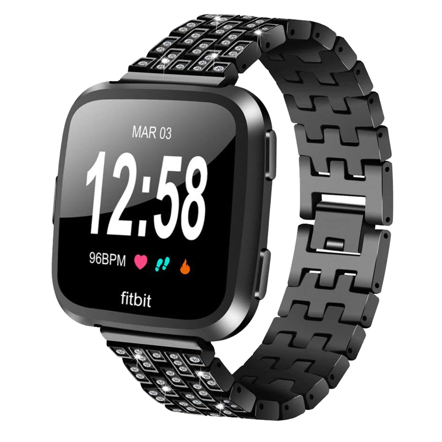 Stainless Steel Rhinestone Band for Fitbit Versa & Versa 2